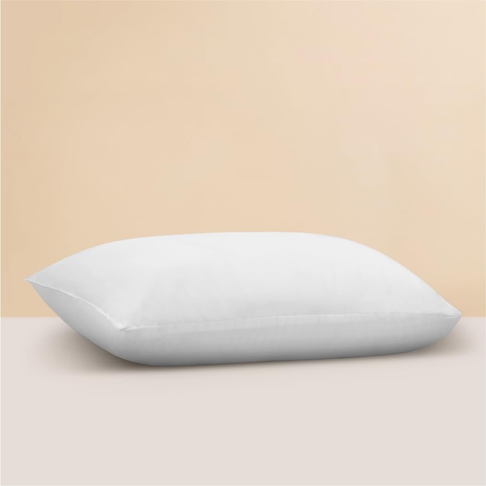 Welspun Dream Nest Microfiber Plain White Pillows Set 2 - Image 2