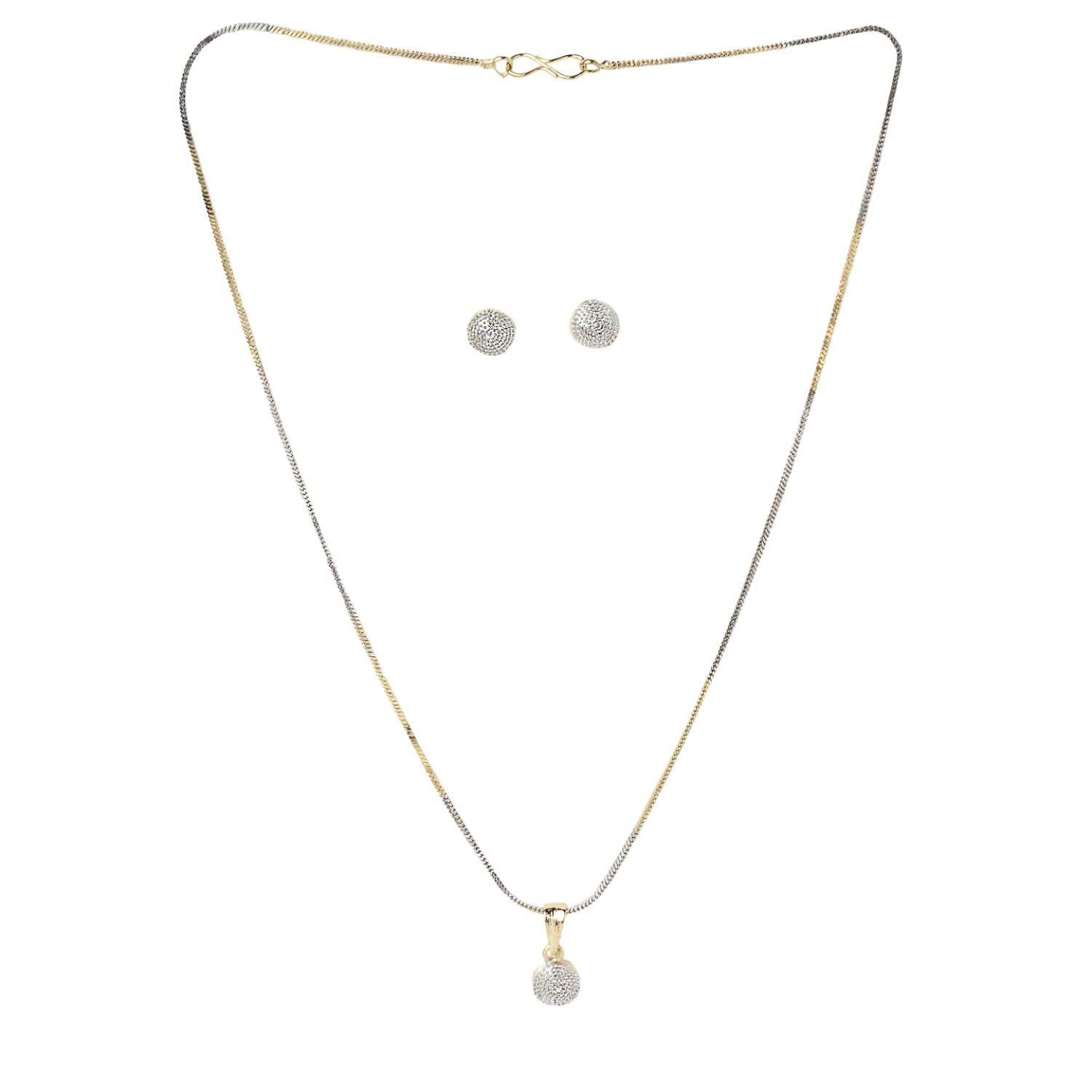 ZENEME Jewellery Set Gold Plated American Diamond Traditional Stylish Pendant Set, Ring, Bracelet with Earring Jewellery for Women & Girls - Image 4