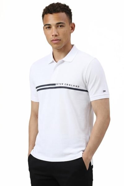 Peter England Men's Everyday Solid Regular Fit Polo