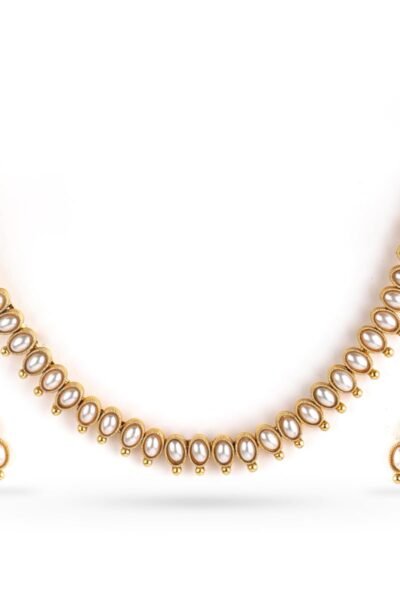 Rubans Necklace Set Gold Plated Traditional Stylish Jewellery Gift for Women & Girls