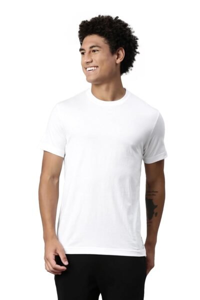 Levi's 025 Men's Premium Soft Cotton Solid T-Shirt - Round Neck, Short Sleeves with Side Branding (Pack of 1)
