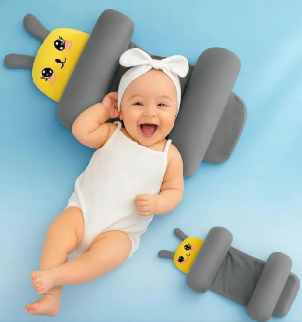 Baby Sleeping Support Pillow with Side Rollers - Image 3