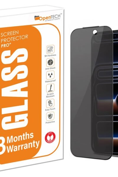 OpenTech® Privacy Military-Grade Tempered Glass Screen Protector Compatible for iPhone 17 Pro with Edge to Edge Coverage - Anti Spy, Case Friendly and