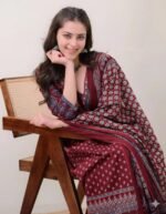 KLOSIA Women's Rayon Printed Anarkali Kurta and Pant with Dupatta Set