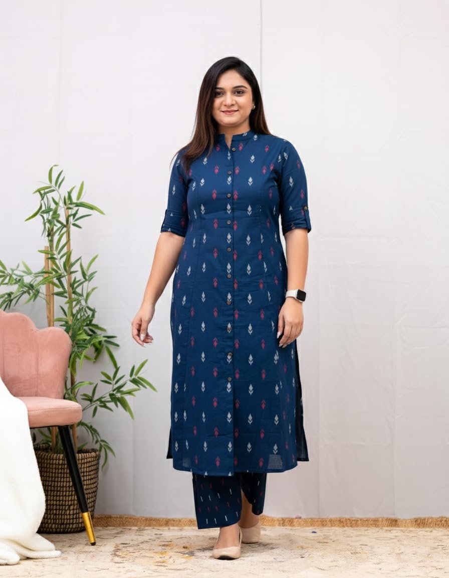 GoSriKi Women Cotton Printed A-Line Ethnic Co-Ord Set - Image 5