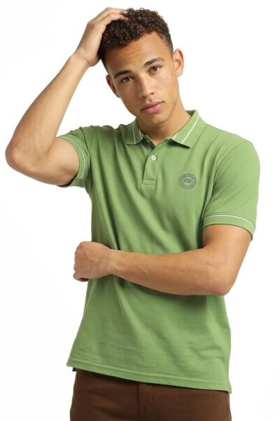 Peter England Men's Regular Fit Insignia Half Sleeve Polo T-Shirt