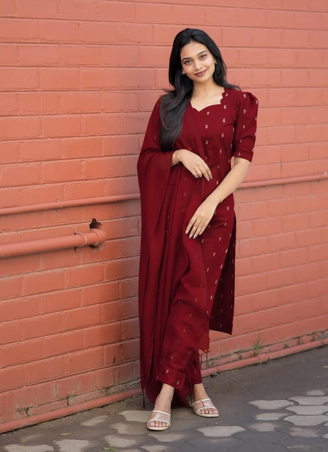 ANNI Designer Women’s Purple Printed Kurta Set - Image 6