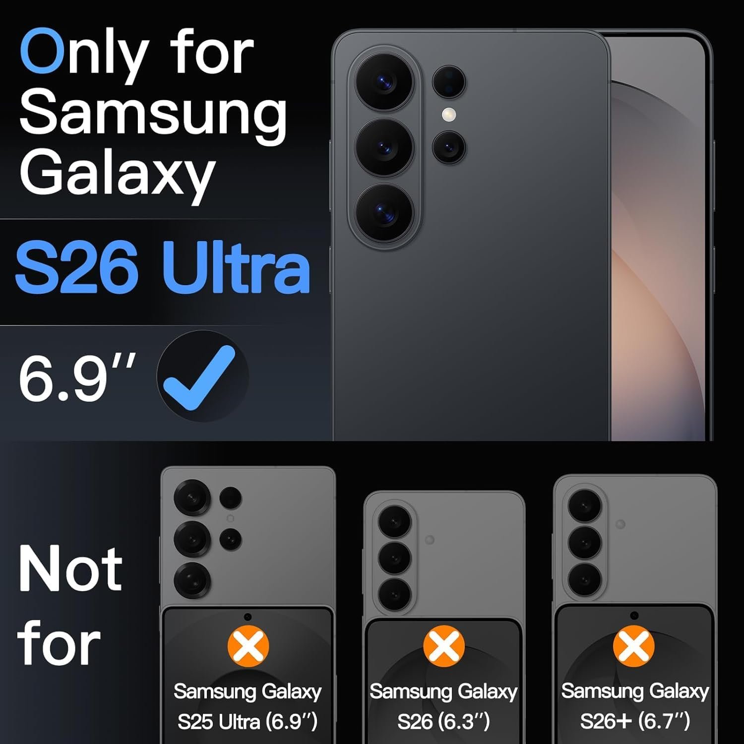 OpenTech® Military-Grade Gorilla Tempered Glass for Samsung Galaxy S26 Ultra with Fingerprint Unlock, Edge to Edge Coverage - Case Friendly, Anti-scra - Image 2