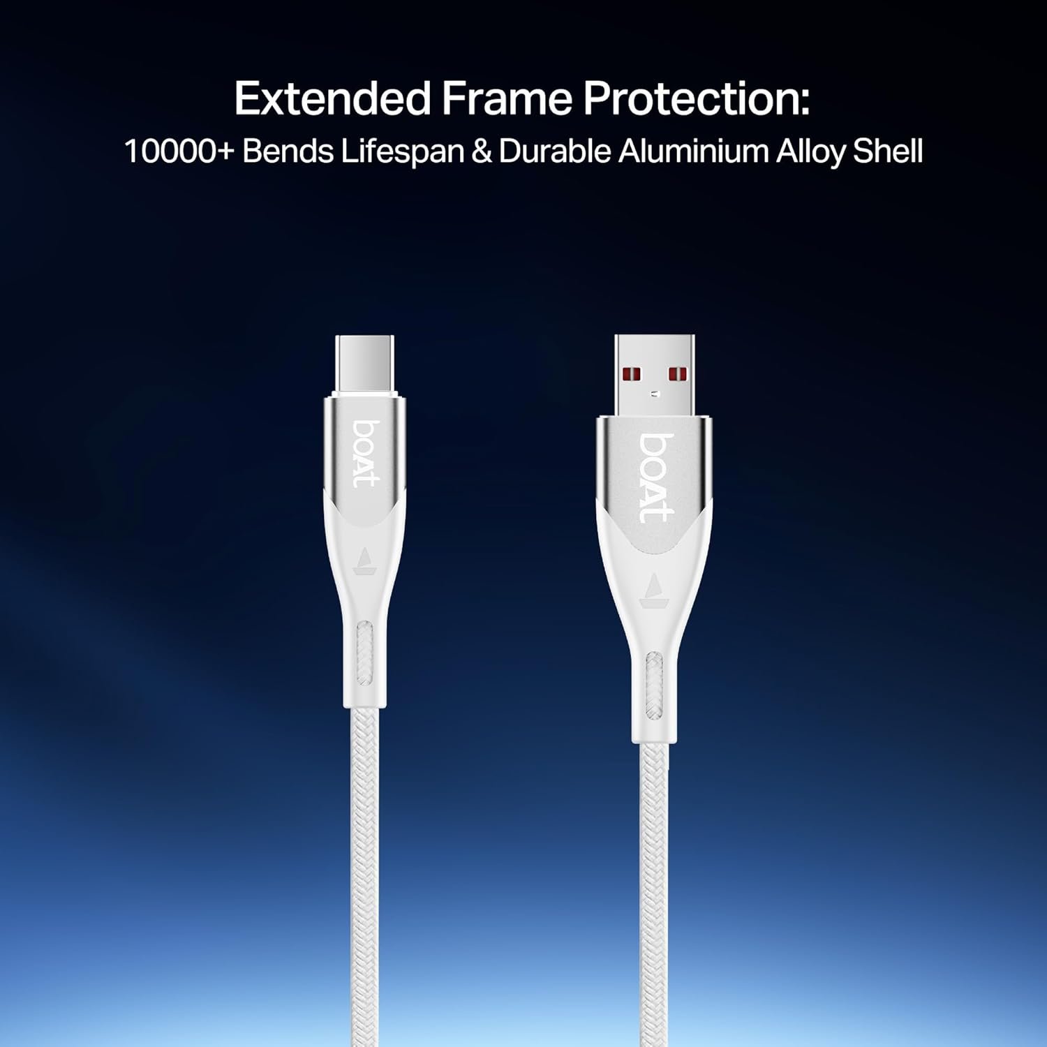 boAt Type A to C 65W Fast Charging Cable with 480 Mbps Data Transfer, Tangle-Free Cable in Premium Nylon Braided Design & Durable Aluminium Alloy Shel - Image 5