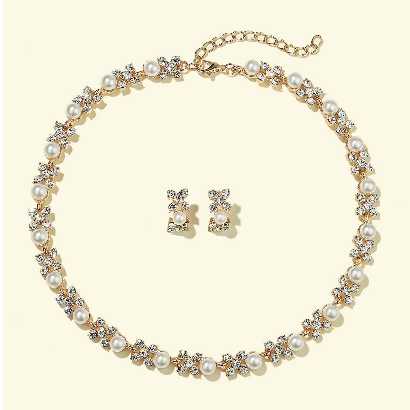 Shining Diva Fashion Necklace Jewellery Set for Women Latest Stylish Design Fancy Pearl Choker (15219s) - Image 9