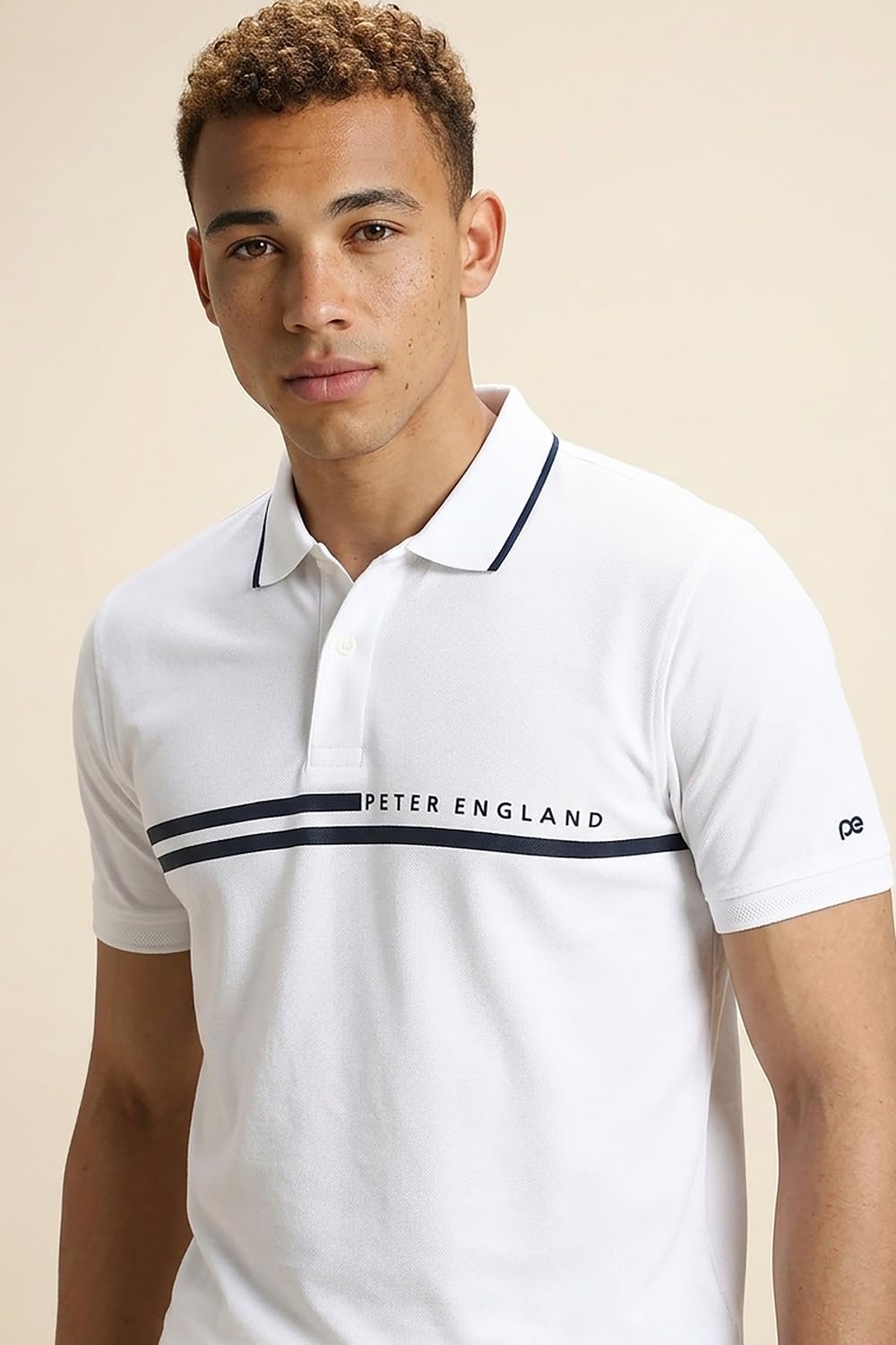Peter England Men's Everyday Solid Regular Fit Polo - Image 5