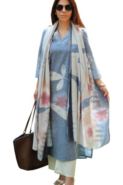 ANNI Designer Women Cotton Blend Straight Fit Printed Kurta Pant Dupatta Set