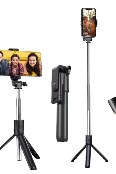 Kratos Selfie Stick with Tripod Stand,Extendable Selfie Stick for Mobile Phone with Bluetooth Remote,3-in-1 Multifunctional Design for Redmi/Xiaomi/On