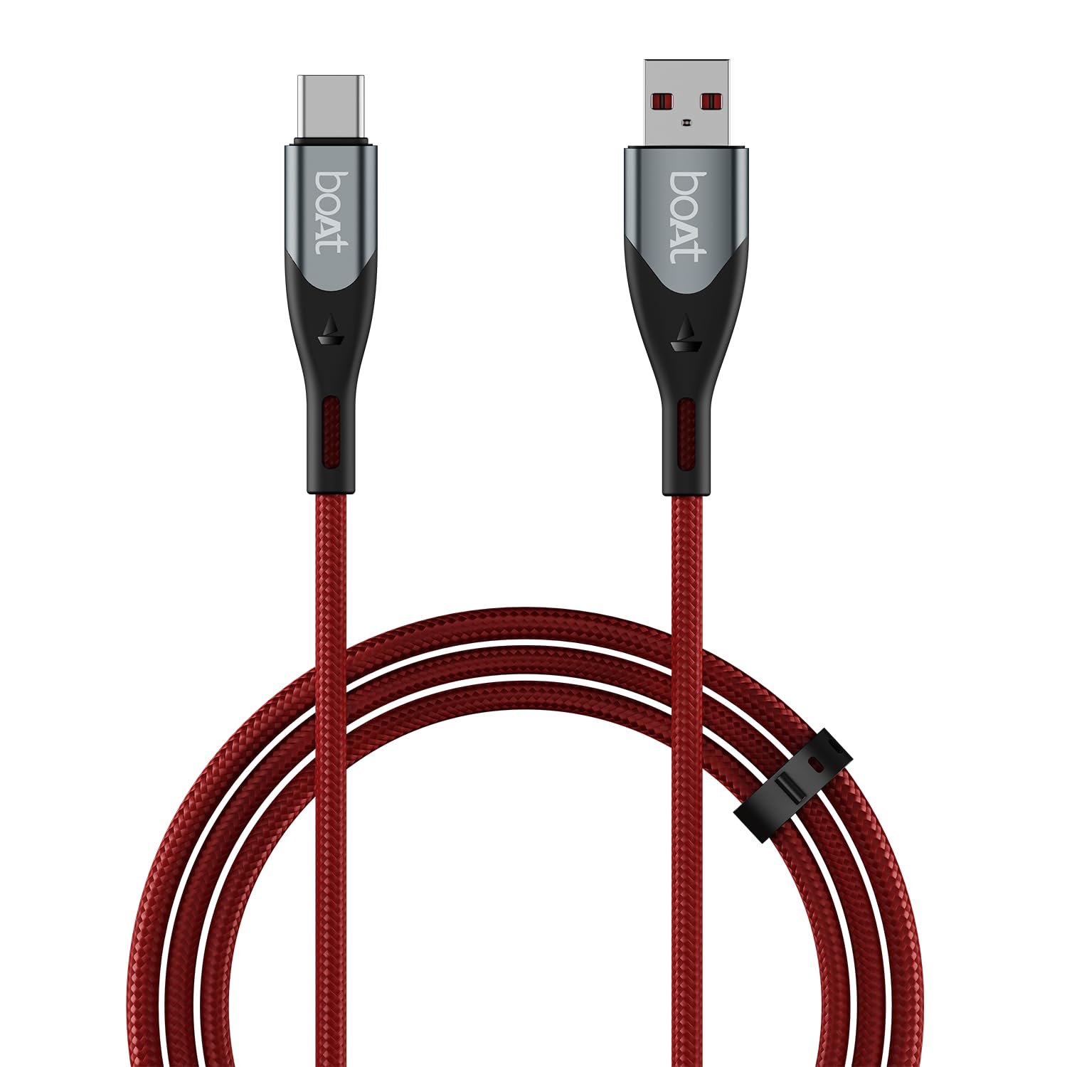 boAt Type A to C 65W Fast Charging Cable with 480 Mbps Data Transfer, Tangle-Free Cable in Premium Nylon Braided Design & Durable Aluminium Alloy Shel