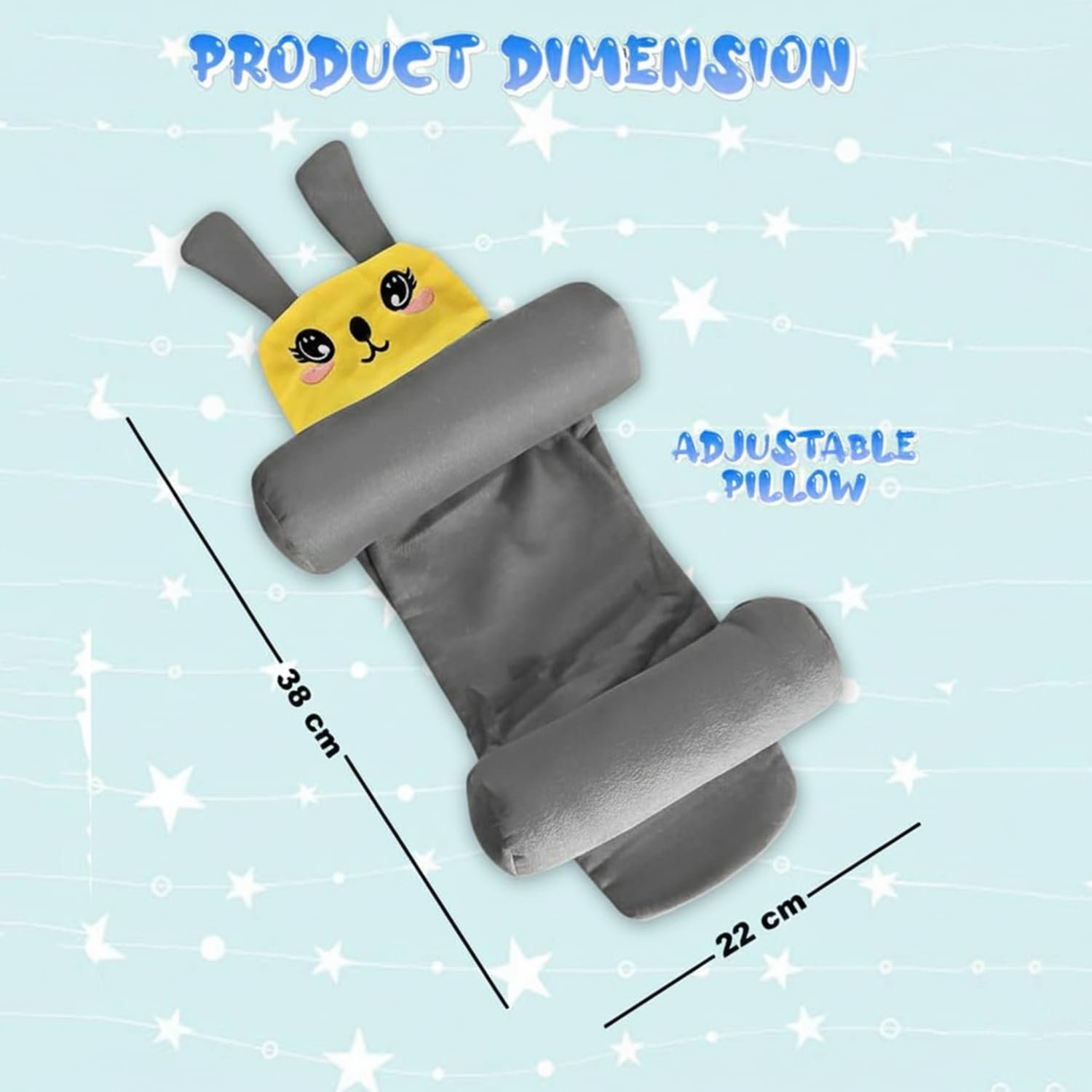 Baby Sleeping Support Pillow with Side Rollers - Image 4