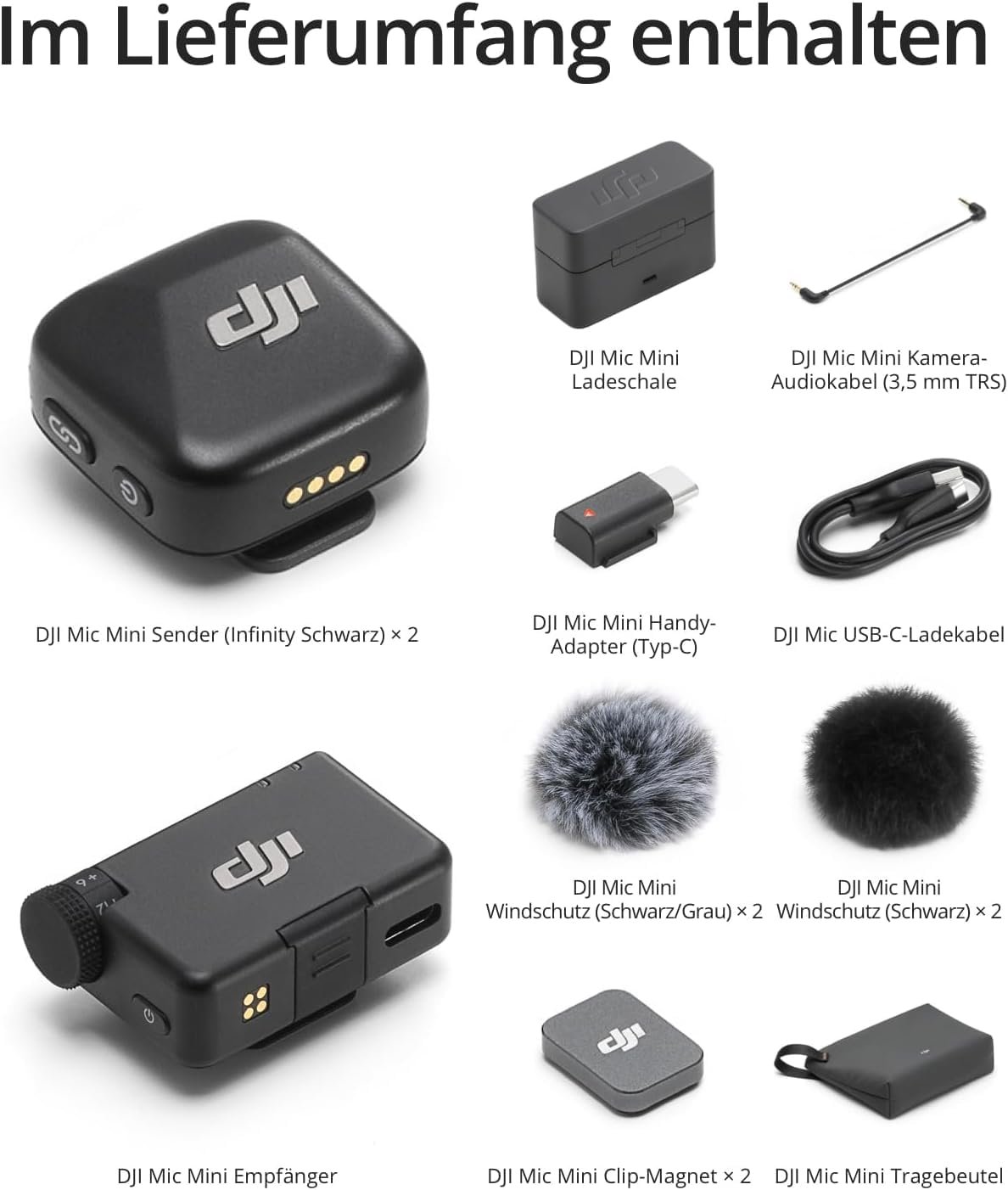 DJI Mic Mini (2 Transmitters + 1 Receiver + Charging Cradle), Ultra Light, Detailed Audio, 48 Hours Use, Noise Cancelling, Auto Limit, Wireless Microp - Image 6