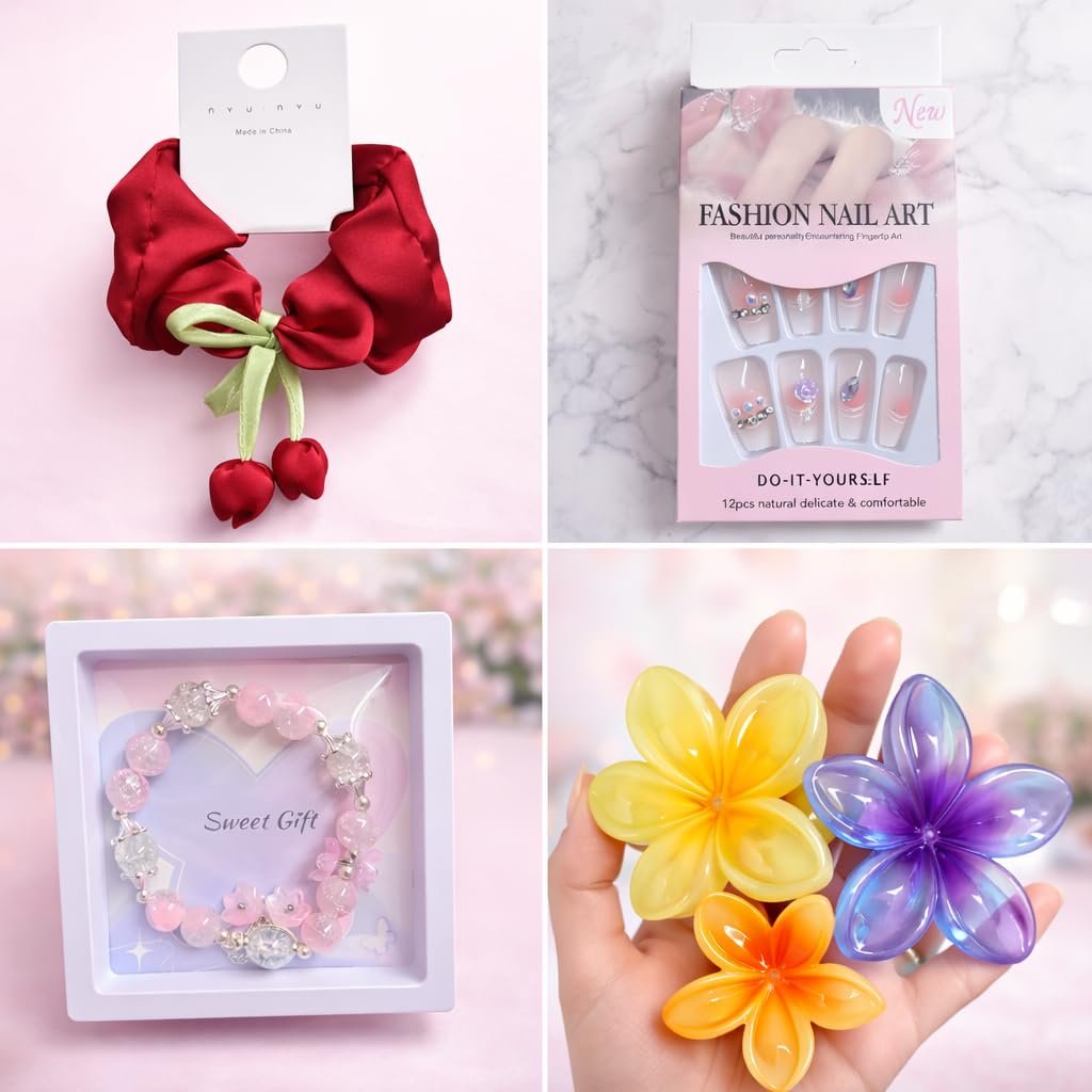 9-Piece Women’s Fashion Jewelry & Hair Accessories Gift Set - Image 2