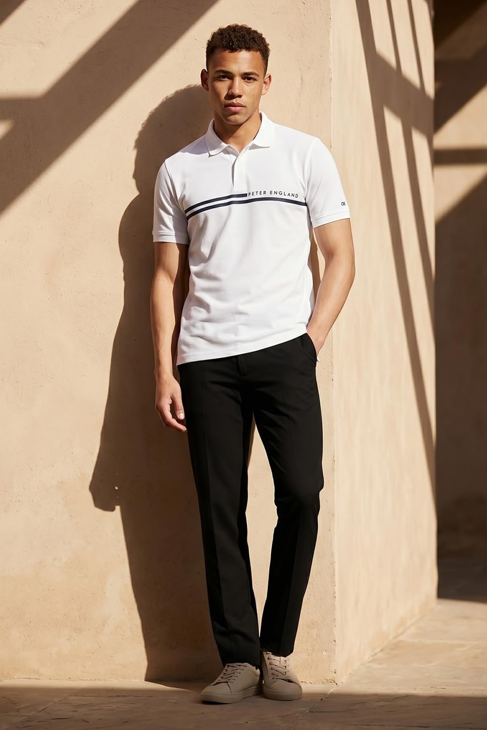Peter England Men's Everyday Solid Regular Fit Polo - Image 4