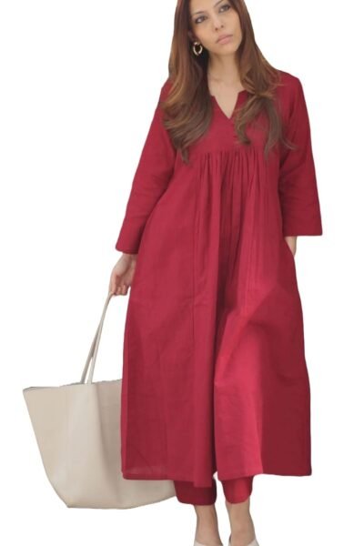 GoSriKi Women's Rayon Viscose Ethnic Co-Ord Set
