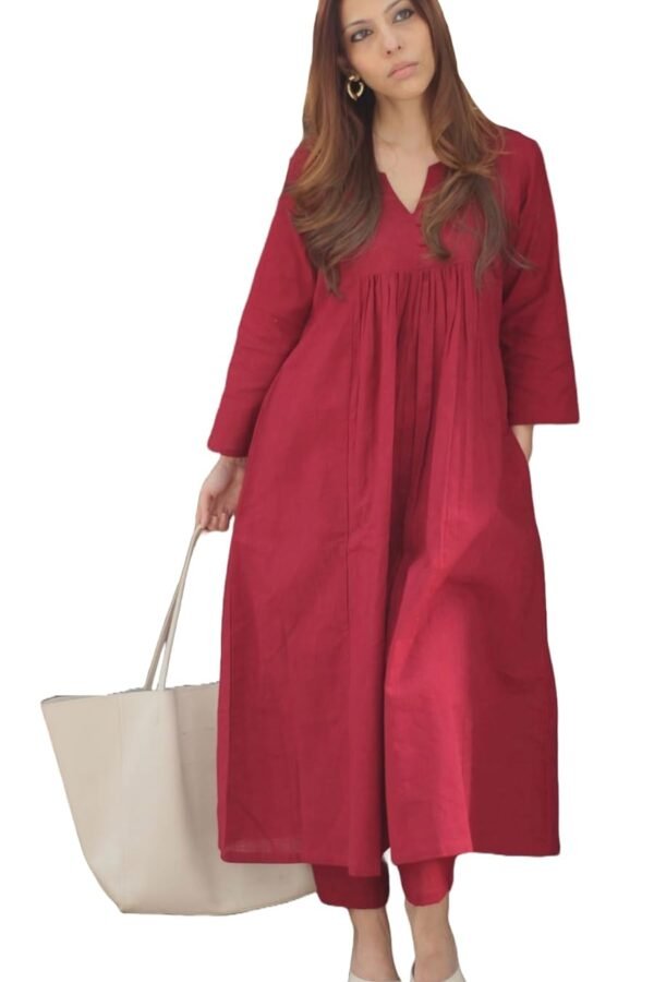 GoSriKi Women's Rayon Viscose Ethnic Co-Ord Set