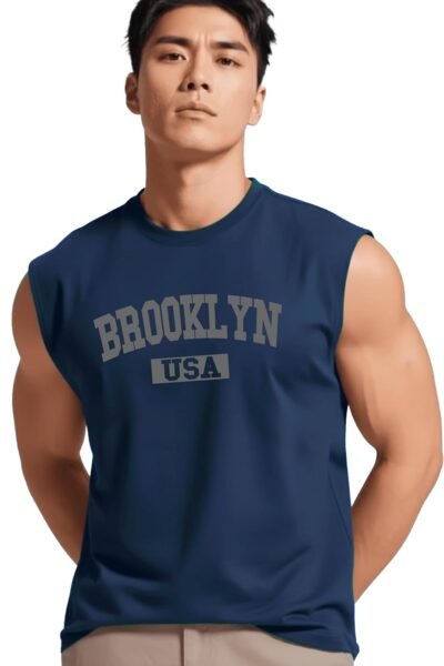 JUARI BE A GENTLEMAN Men's Sleeveless Tank Top Premium Cotton Blend Muscle Fit Gym Vest