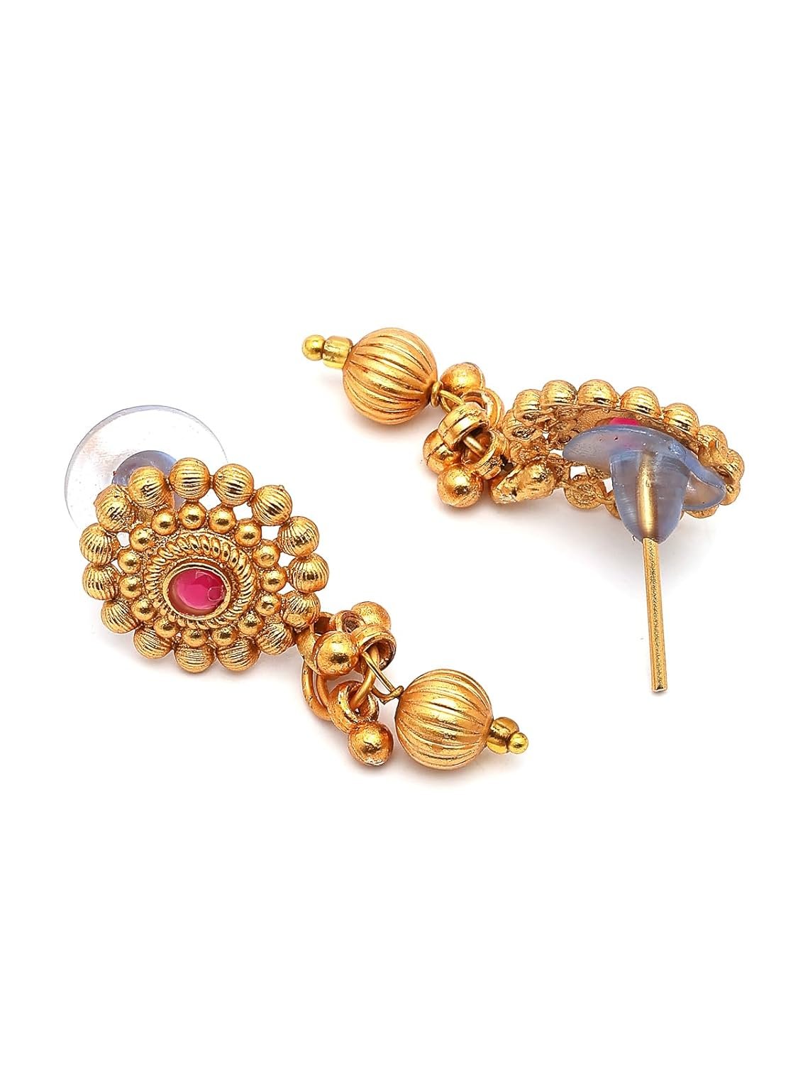 Sukkhi Classic Gold Plated Choker Necklace with Drop Earring Jewellery Set For Women & Girls - Image 5