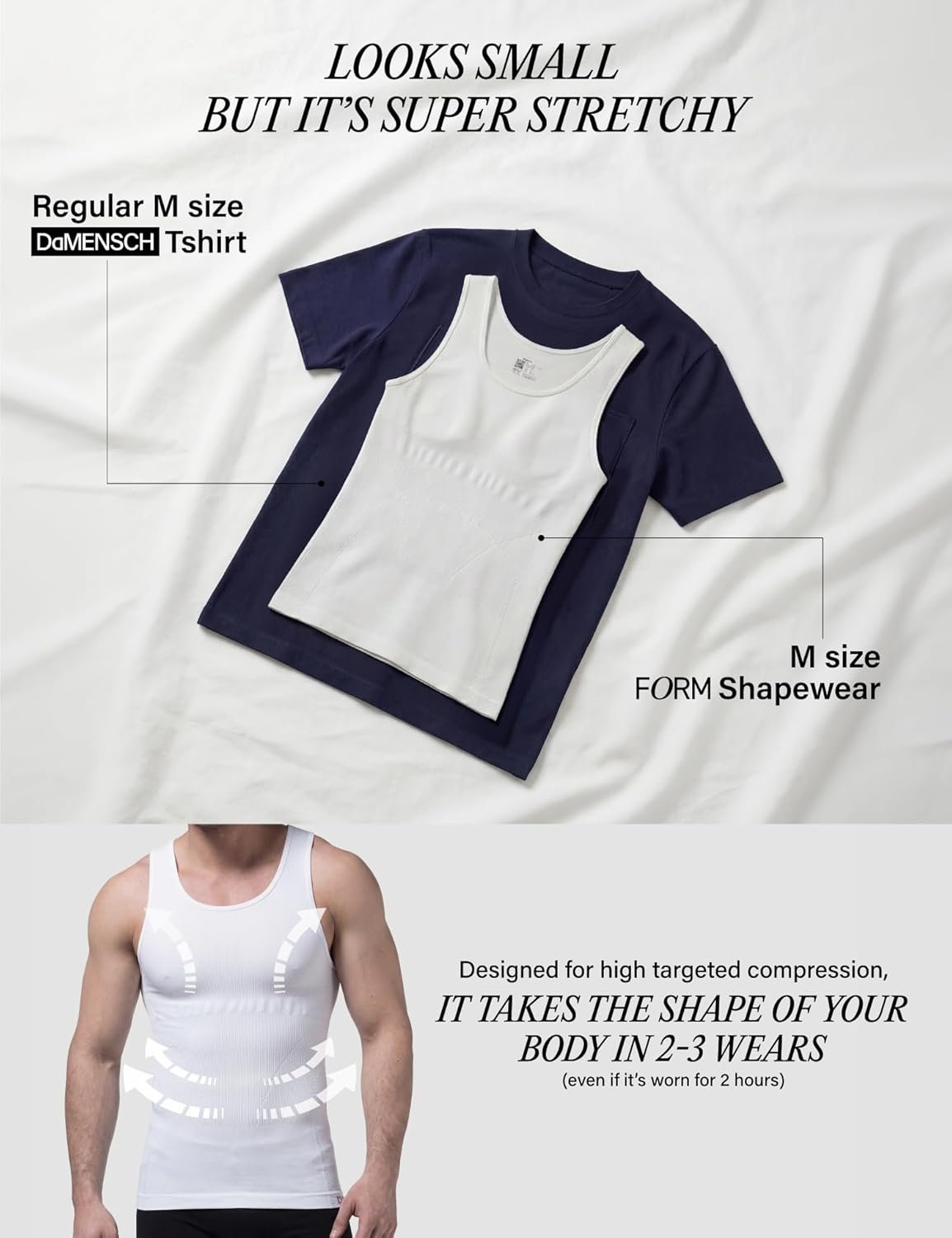 DAMENSCH Form Shapewear for Men, Comfortable and Stretchy Body Shaper for Man, Posture Correcting Tummy Tucker, Breathable Gynecomastia Compression T Shirt, Ideal for Parties Shirt Tucker for Men - Image 4