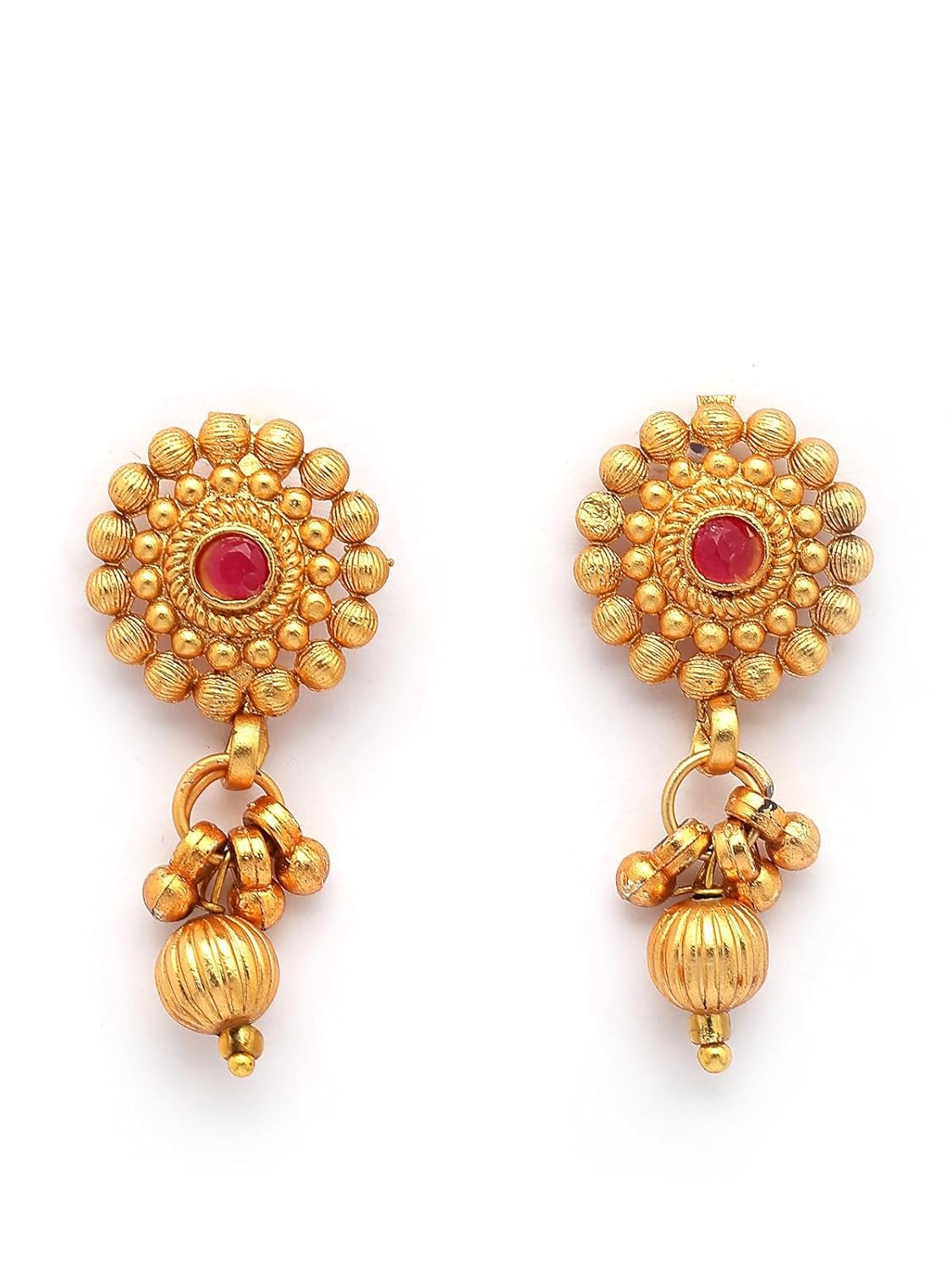 Sukkhi Classic Gold Plated Choker Necklace with Drop Earring Jewellery Set For Women & Girls - Image 7