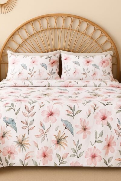 VAS COLLECTIONS Cloud Cotton Double Bedsheet 180 TC