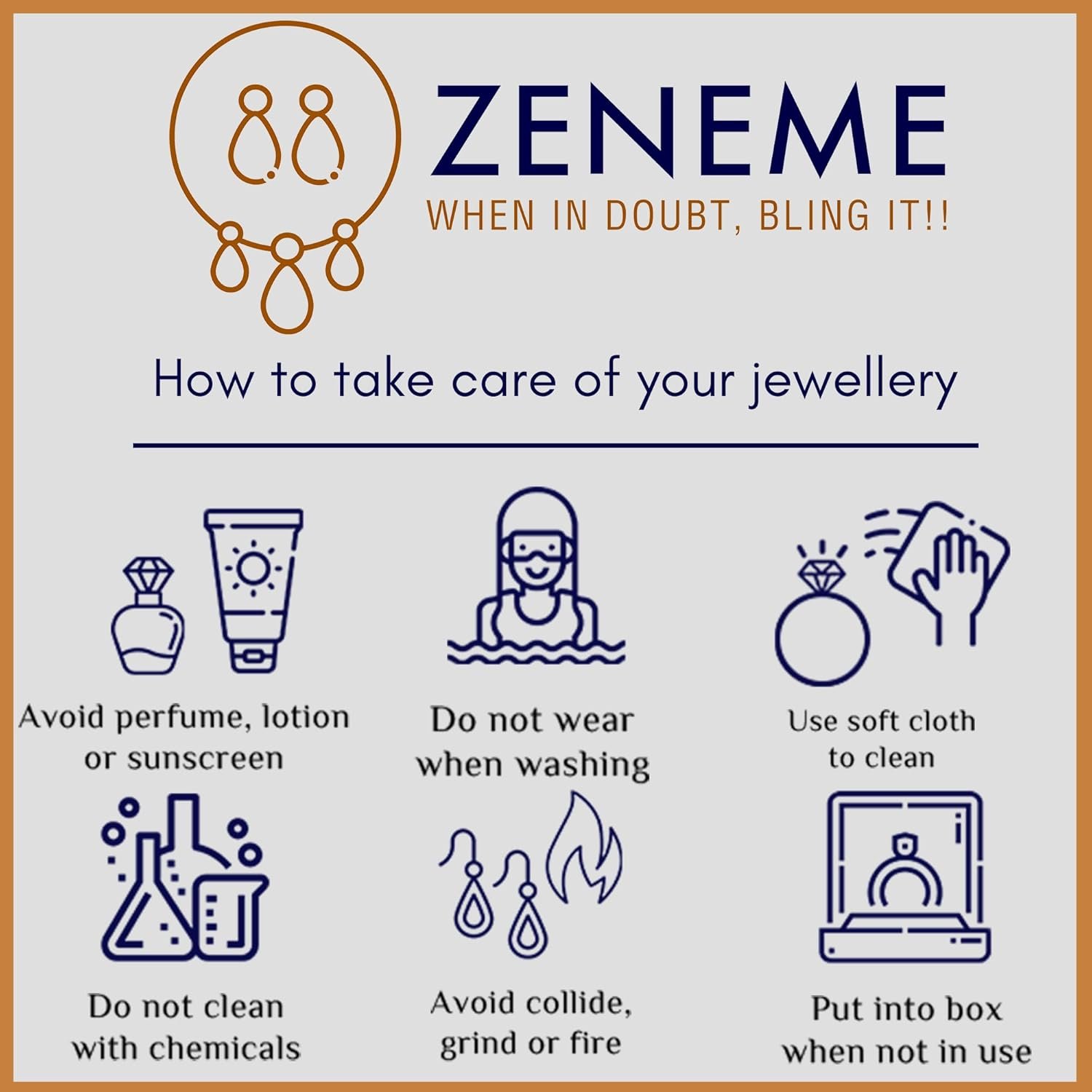 ZENEME Rhodium Plated Silver Toned White American Diamond Studded Necklace With Earring Jewellery Set For Women and Girl - Image 7