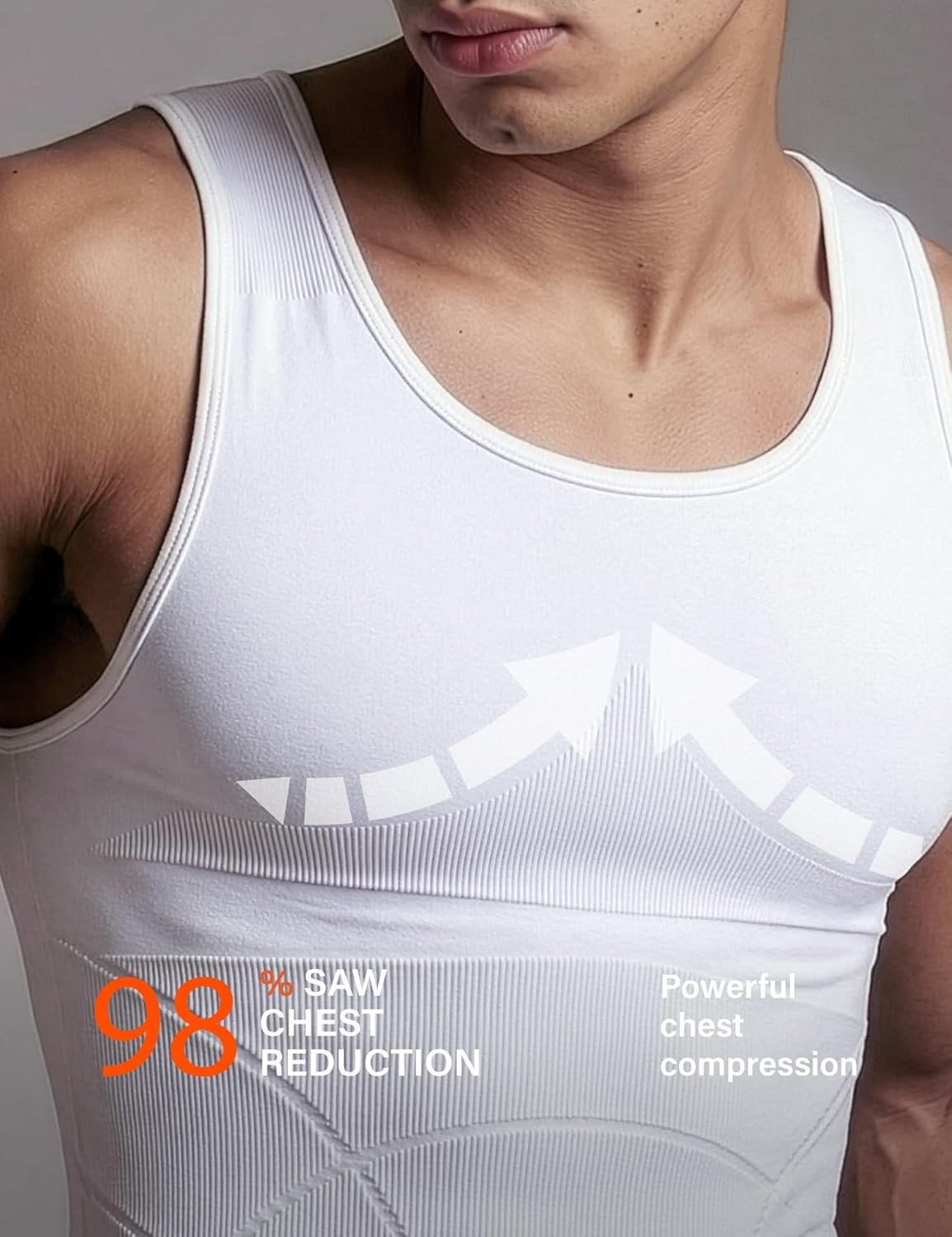 DAMENSCH Form Shapewear for Men, Comfortable and Stretchy Body Shaper for Man, Posture Correcting Tummy Tucker, Breathable Gynecomastia Compression T Shirt, Ideal for Parties Shirt Tucker for Men - Image 7