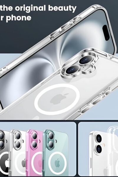 QsmQam Crystal Hybrid Back Case Cover Compatible with iPhone 17