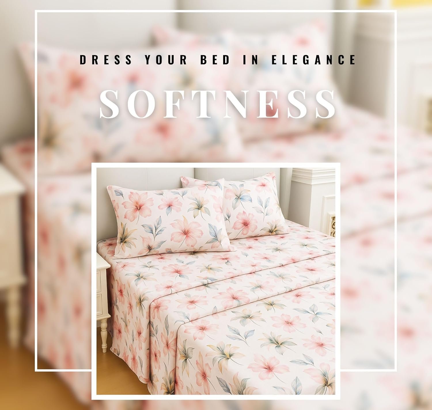 VAS COLLECTIONS Cloud Cotton Double Bedsheet 180 TC - Image 3