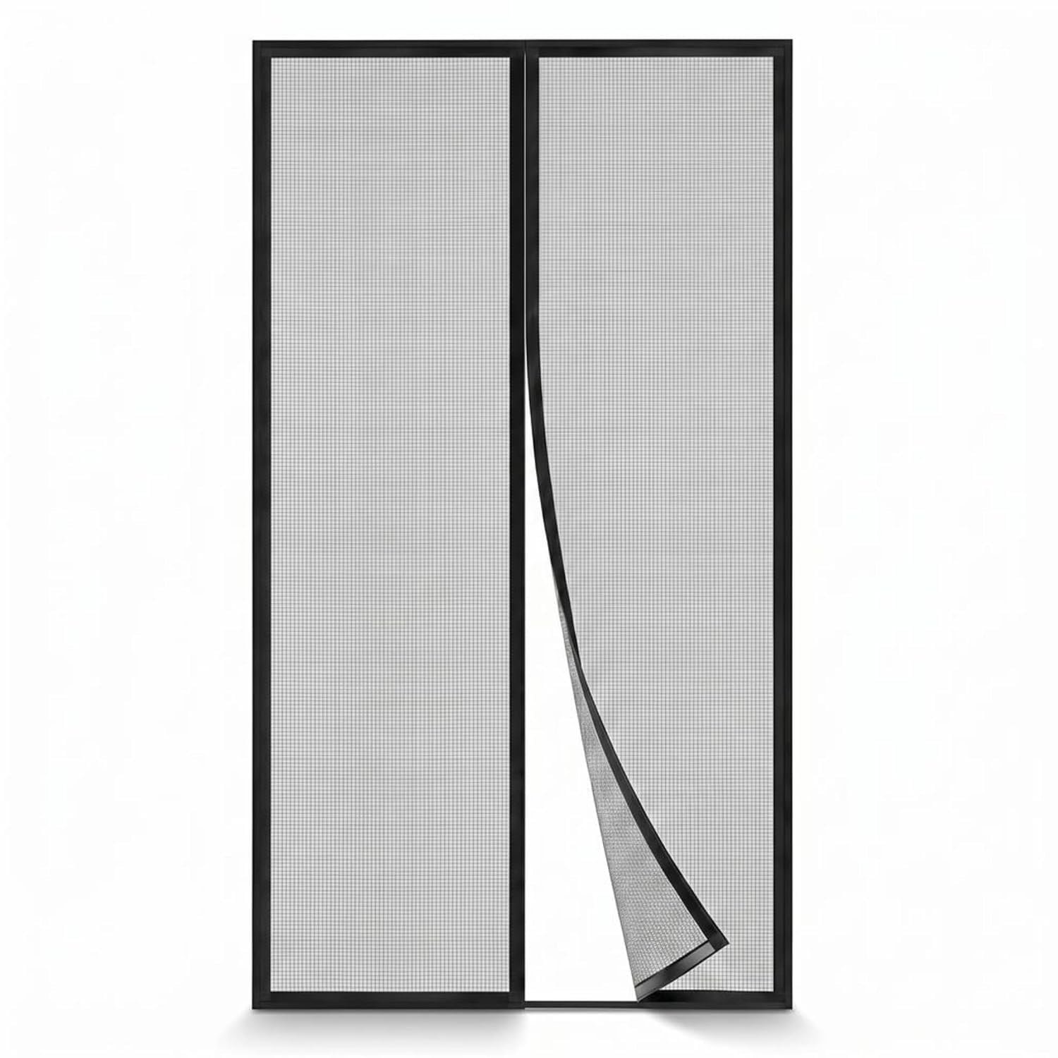 Mosquito Net for Door Fiberglass Magnetic Curtain Auto Closing Insect Screen for All Door Types with Self Adhesive Hook Tape - Image 3