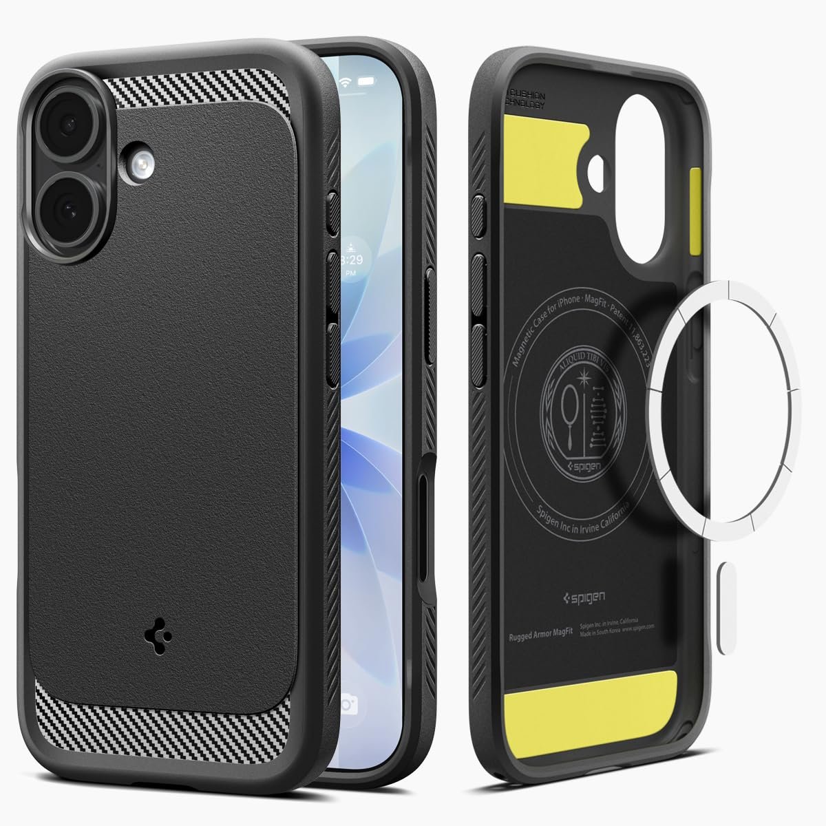 Spigen Rugged Armor MagFit Back Cover Case for iPhone 17, MagSafe Compatible, Resilient Shock Absorption - TPU
