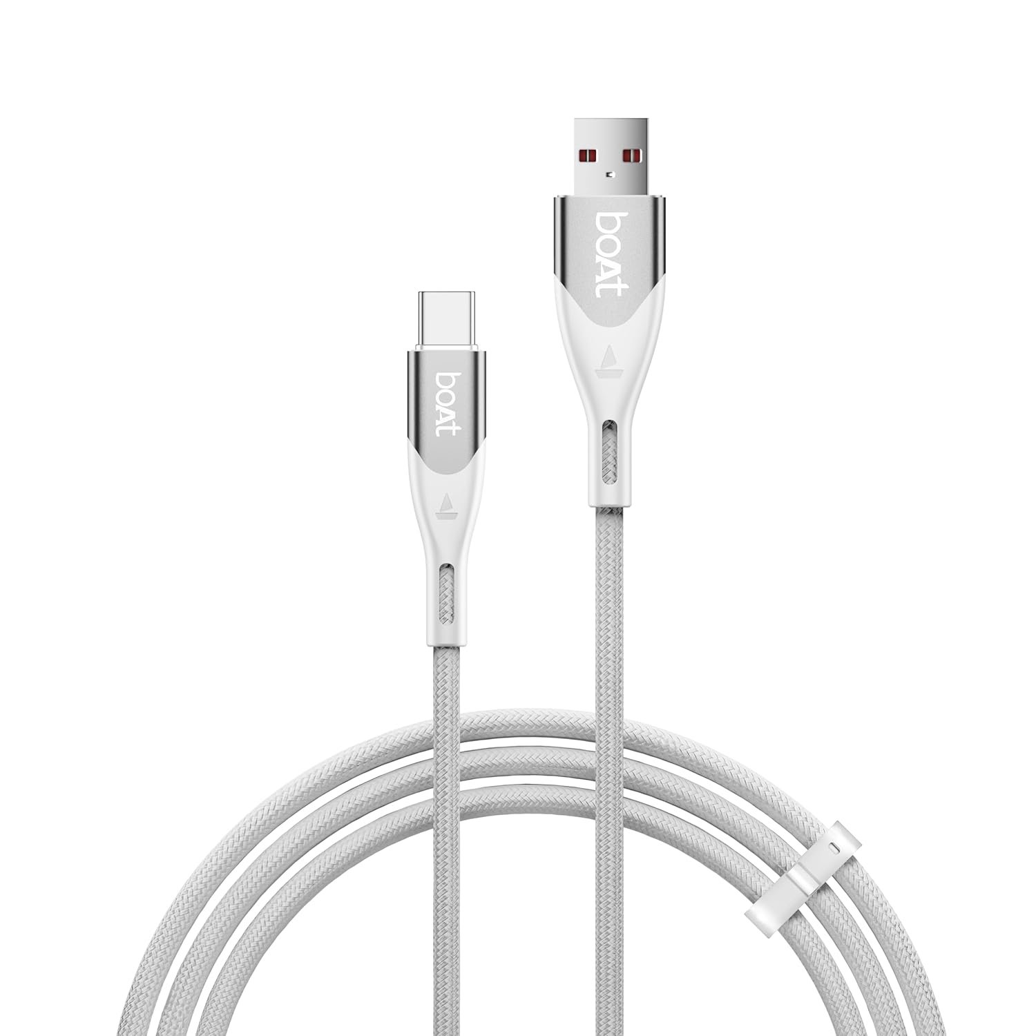 boAt Type A to C 65W Fast Charging Cable with 480 Mbps Data Transfer, Tangle-Free Cable in Premium Nylon Braided Design & Durable Aluminium Alloy Shel