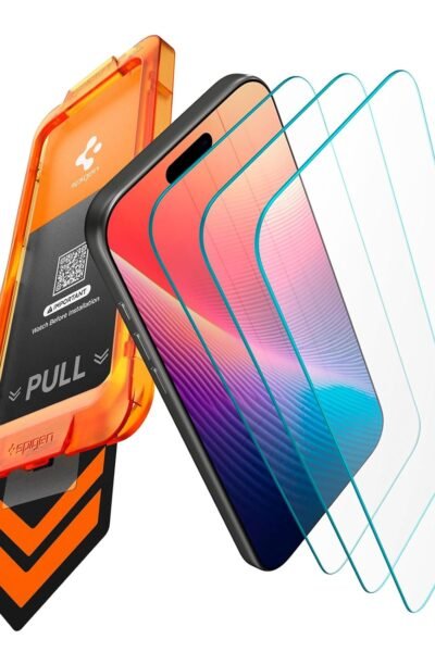 Spigen AlignMaster S Tempered Glass Screen Protector Guard for iPhone 17 [3 Pack]