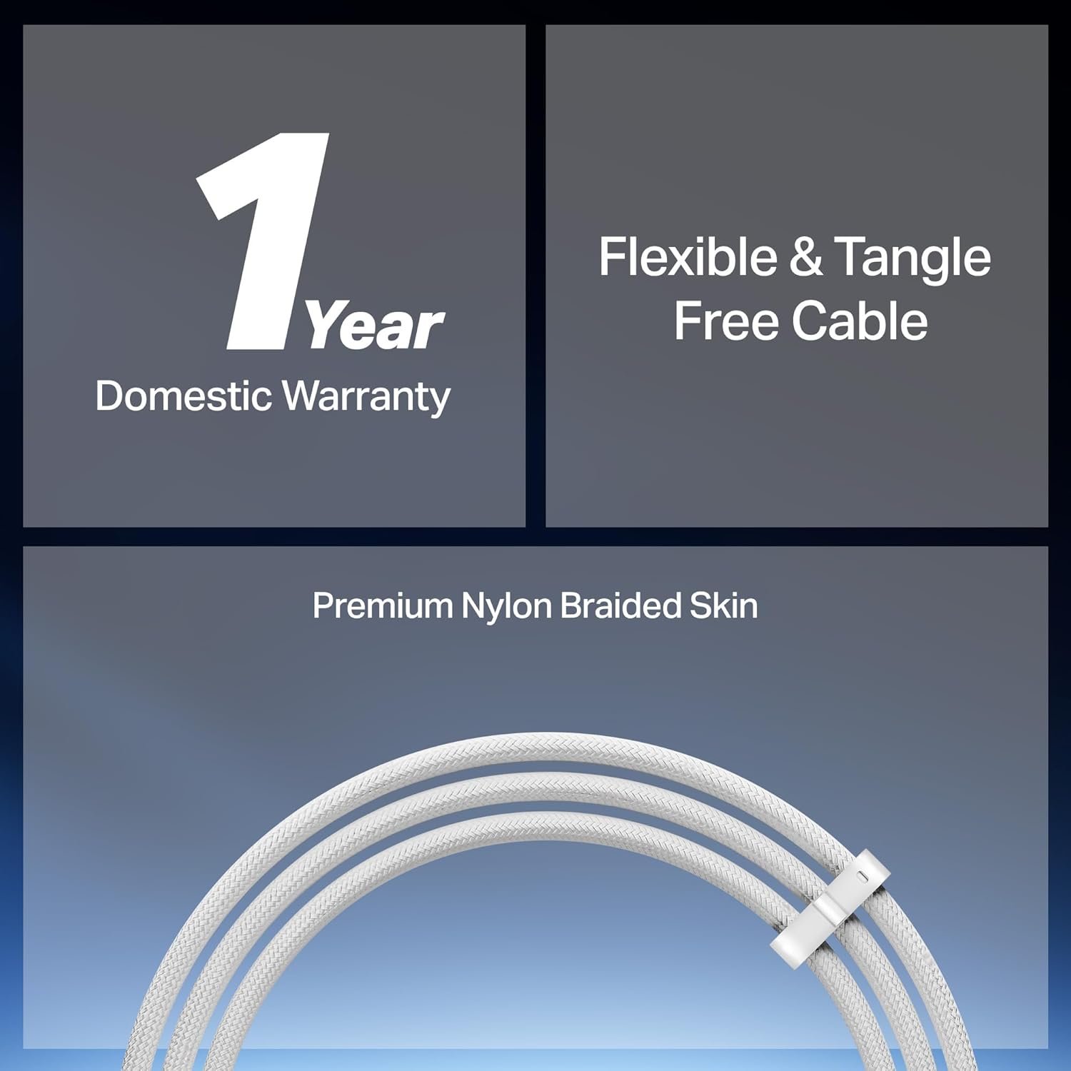 boAt Type A to C 65W Fast Charging Cable with 480 Mbps Data Transfer, Tangle-Free Cable in Premium Nylon Braided Design & Durable Aluminium Alloy Shel - Image 6