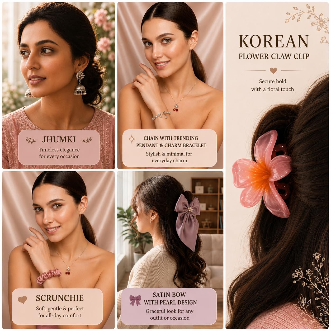 8-Piece Women’s Fashion Jewelry hamper & Hair Accessories Gift Set - Image 7