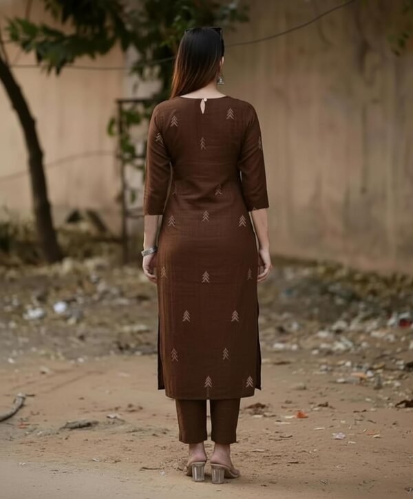 GoSriKi Viscose Printed Straight Kurta with Pant and Dupatta for Women