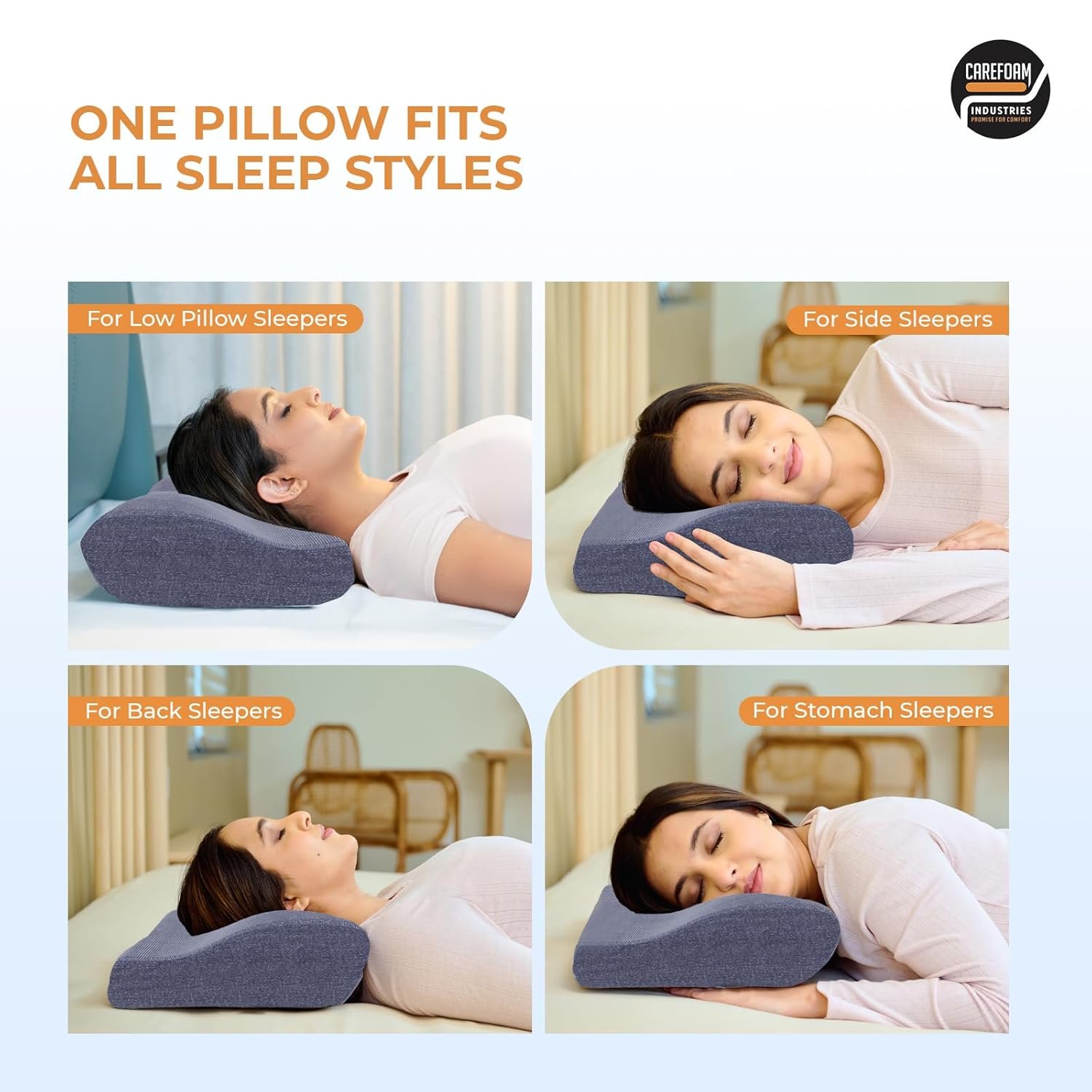 CareFoam Contour Cervical Memory Foam Pillow - Image 3
