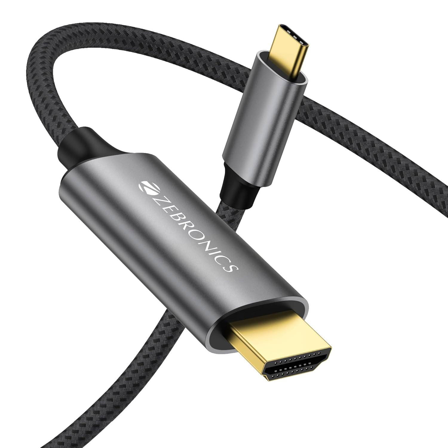 Zebronics Type C to HDMI Cable, 4K @ 60Hz
