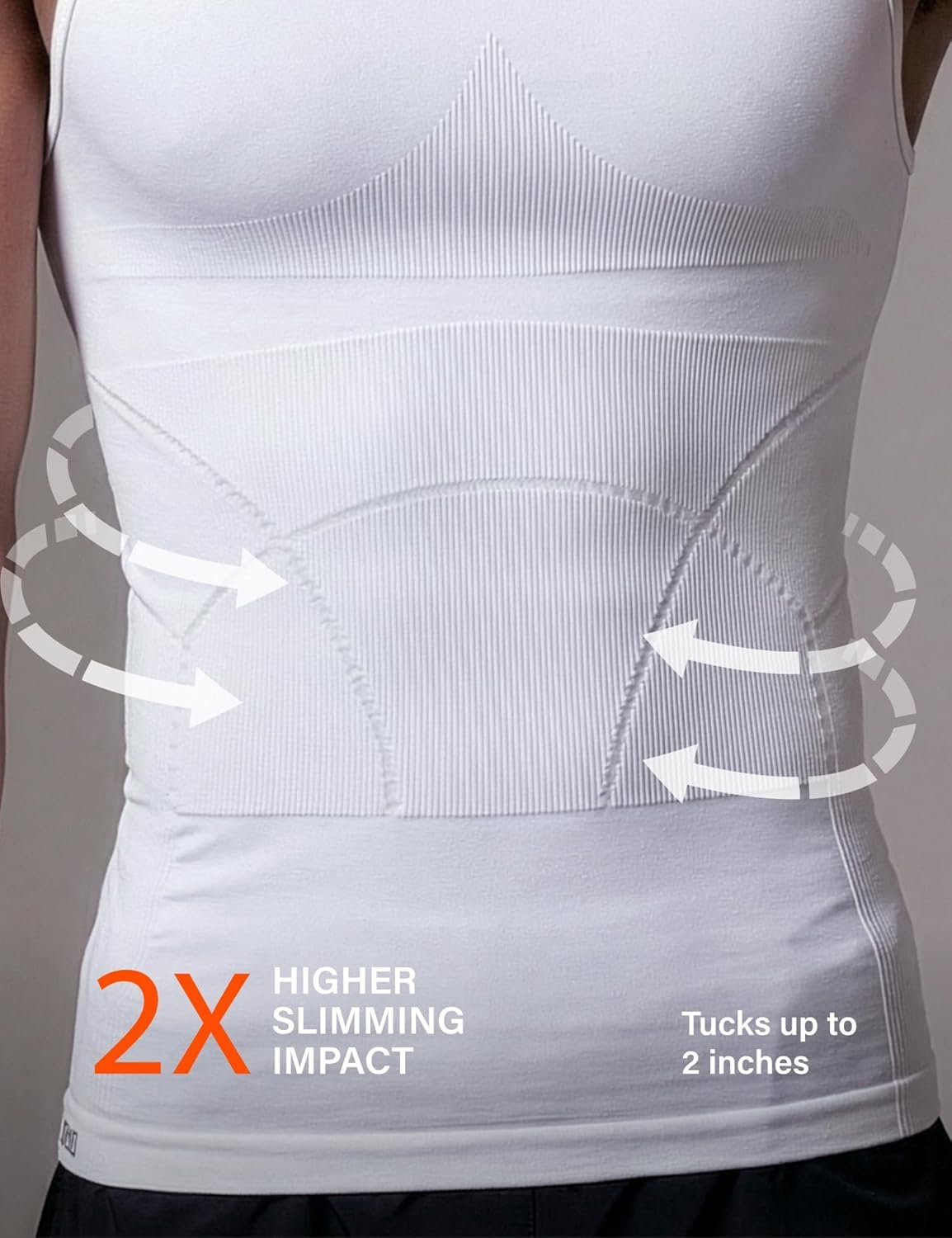 DAMENSCH Form Shapewear for Men, Comfortable and Stretchy Body Shaper for Man, Posture Correcting Tummy Tucker, Breathable Gynecomastia Compression T Shirt, Ideal for Parties Shirt Tucker for Men - Image 2