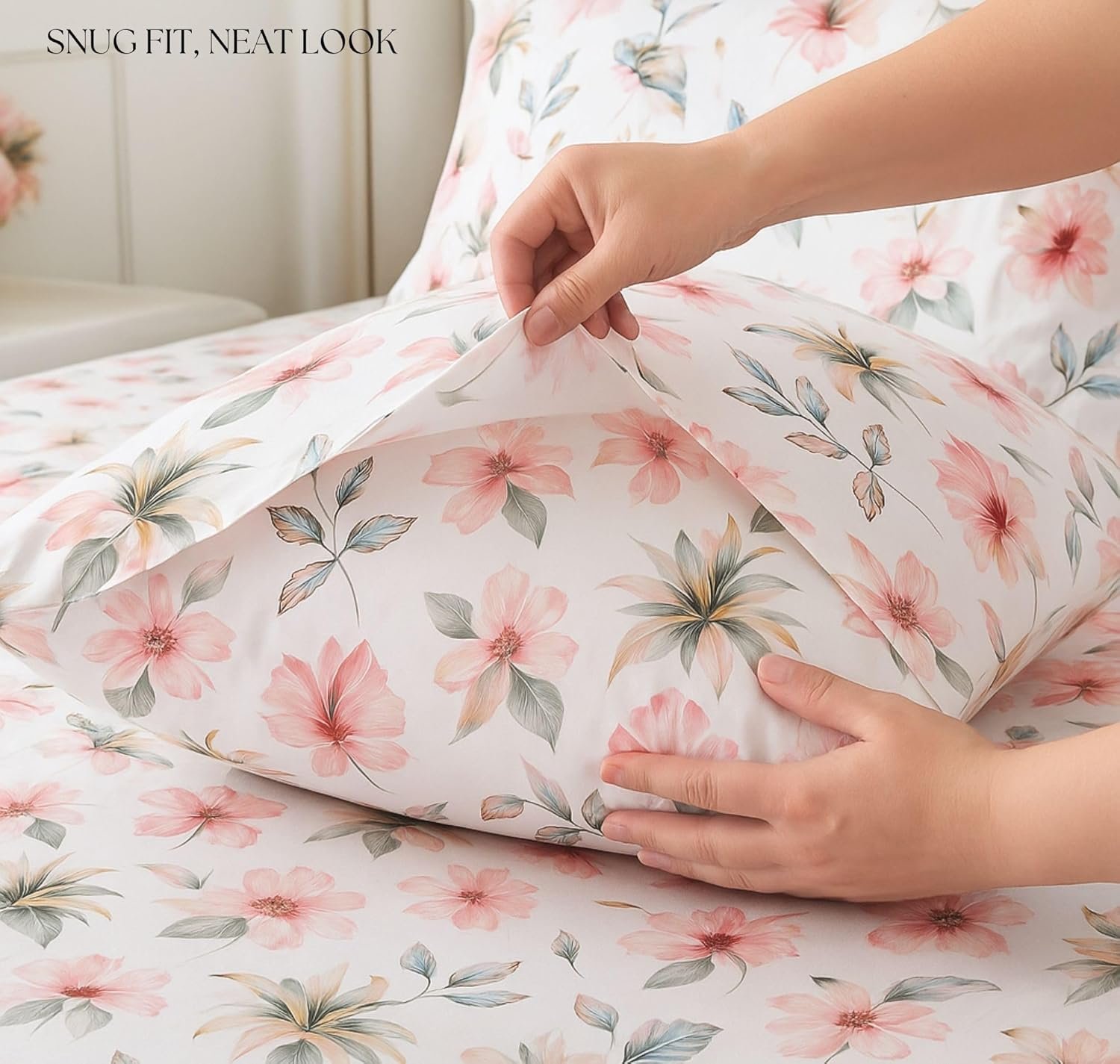 VAS COLLECTIONS Cloud Cotton Double Bedsheet 180 TC - Image 2
