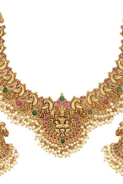 Shining Diva Fashion Latest Stylish Fancy Pearl Choker Traditional Jewellery Set for Women