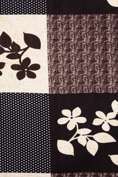 Fashion String 144 TC Microfibre Brown Single Bedsheet with 1 Pillow Cover