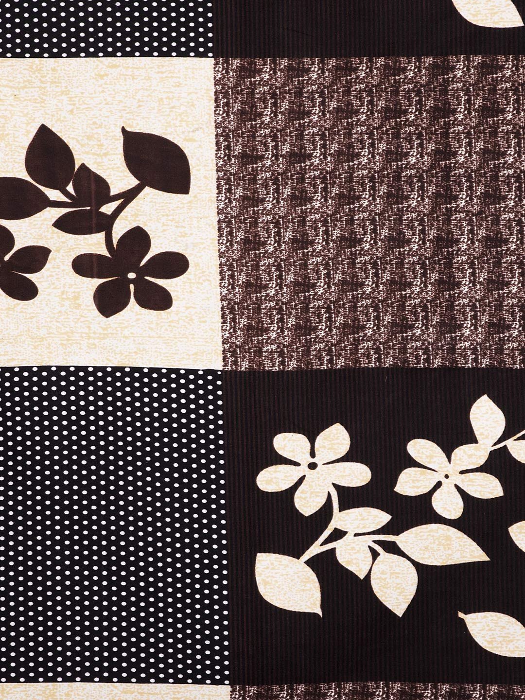 Fashion String 144 TC Microfibre Brown Single Bedsheet with 1 Pillow Cover