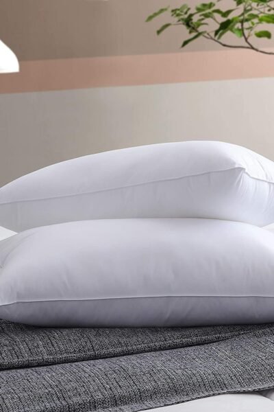Microfiber Pillows Soft Adjustable Pillow for Sleeping - 16 x 24 Inches -, White, 2, King (U.K. Standard) A-Z