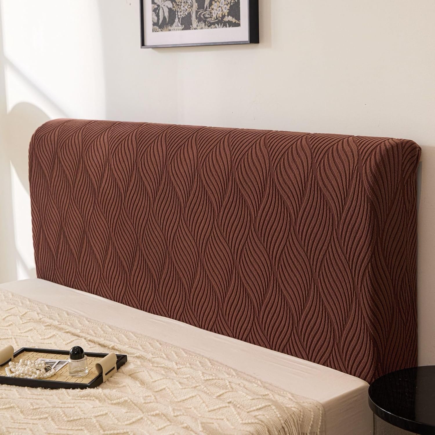 HOMETHREADS Stretchable Lycra/Velvet Headboard Cover